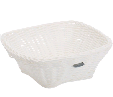020966 101 01 square  basket, ca. 25,5x25,5x9 cm, color white