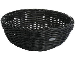 020550 191 01 Flat round bowl black 28 cm x 5.5 cm