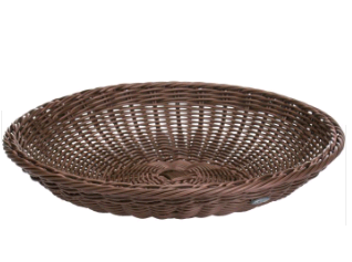 020551 061 01 Flat round bowl 38 cm x 7.5 xm brown