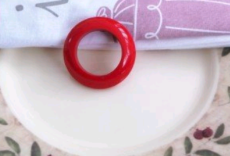 504804 Napkin Ring 4 Set red