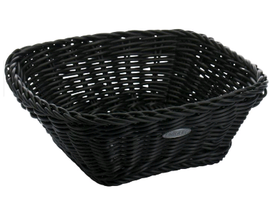 020966 191 01 Square basket, ca. 25,5x25,5x9cm, color black