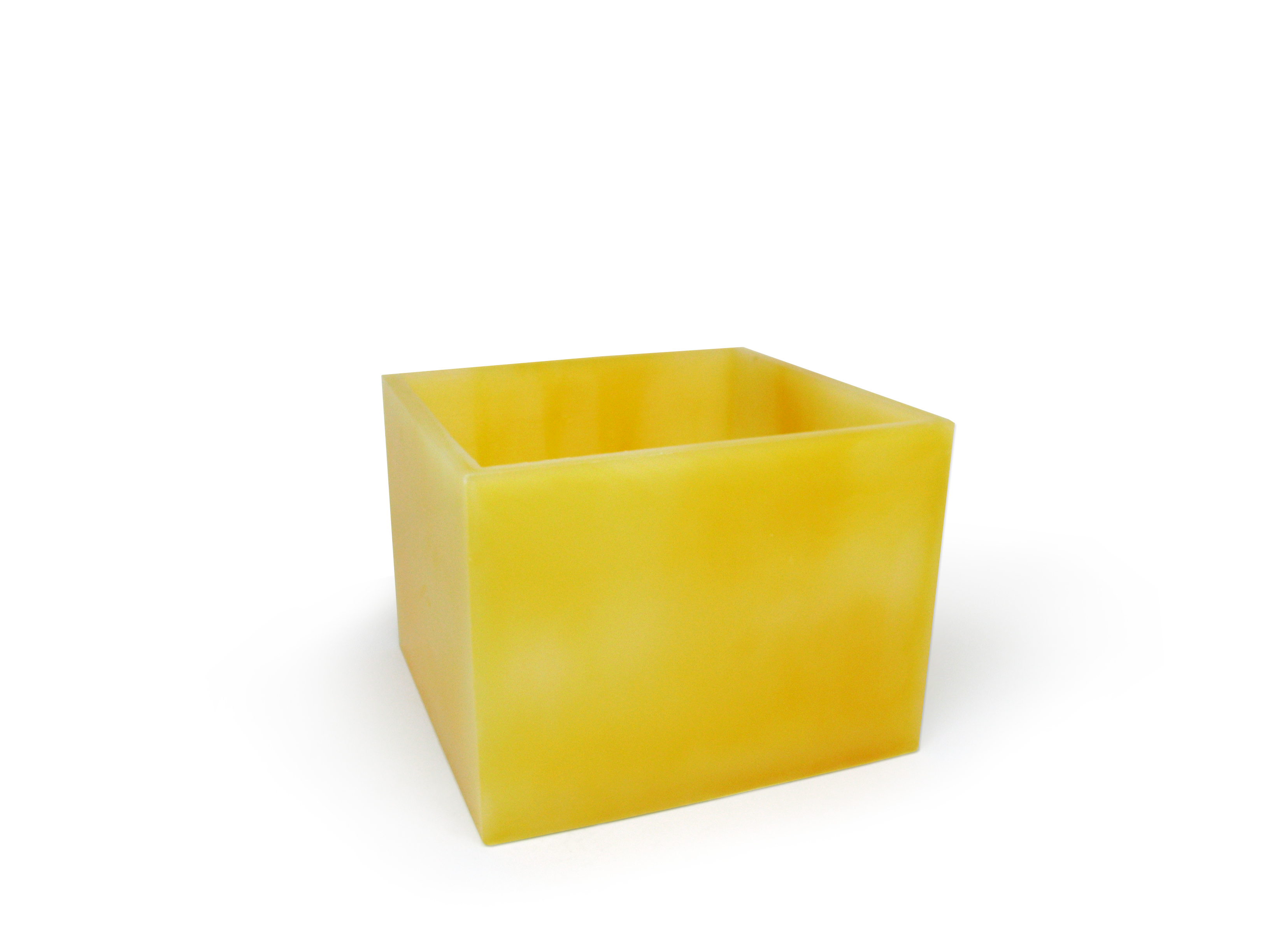 F039D032 Cubo Container 20*14,5cm cor Amarelo / Branco