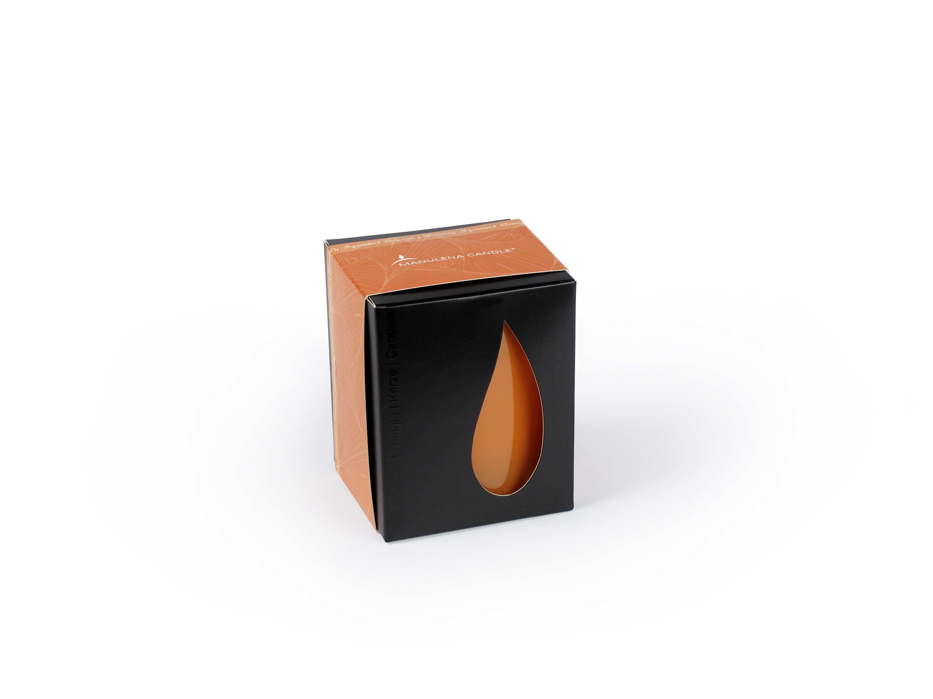 B0661655 Gift Vidro 7,8*9,2cm cor Laranja/F.S.Orange