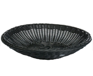 020551 191 01 Flat round bowl 38 cm x 7.5 xm black