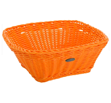 020963 011 01 Square basket conic shape 19*19*7.5 orange