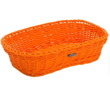 020361 011 01 Rectangular bowl conic shape 26.5*19*7 orange