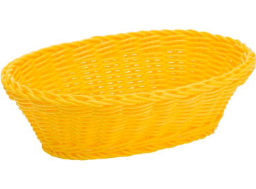 020873 471 01 oval basket, 23,5X16X6,5 cm, color lemon yellow
