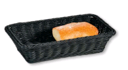 19809 Brot-Obstkorb, Vollkunststoff, schwarz, eckig