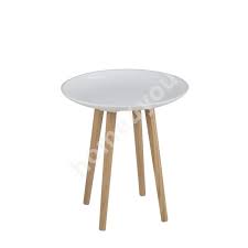 0000064705 Maeva lamp table wooden table top white, base solid O:40 H:44cm