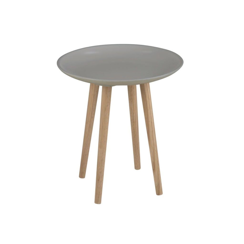 0000064706 Maeva lamp table wooden table top grey, base solid O:40 H:44cm