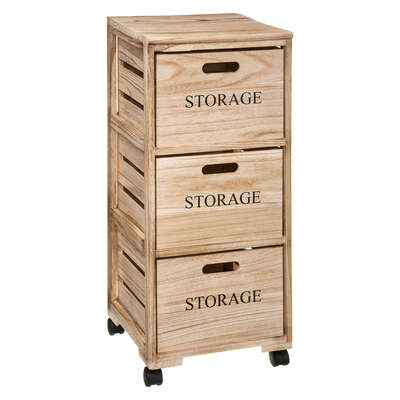 160459   3 DRAWERS TOWER WOOD