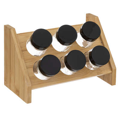 160713    BAMBOO SPICES RACK X6