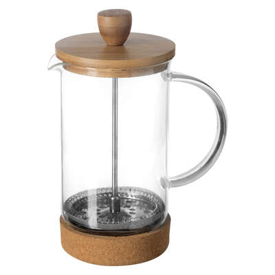160718  BAMBOO GLASS COFFEE MAKER 60CL