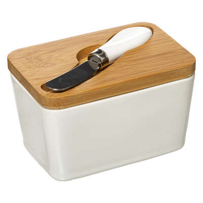 179609   CERAMIC BUTTER DISH WITH KNIFE