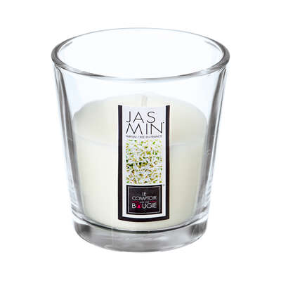 130728M  SCENTED GLASS CANDLE 90G JASM