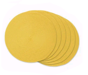 62387 ROUND YELLOW PLACEMAT 36 CM.