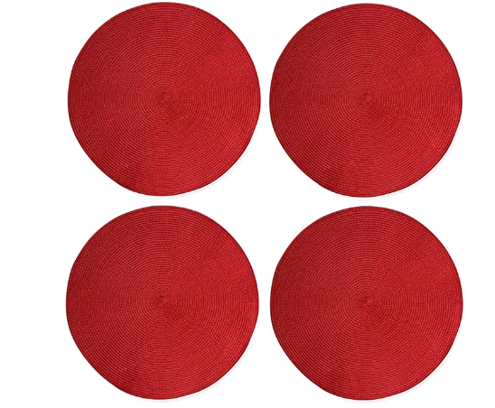 62386 ROUND RED PLACEMAT 36 CM.