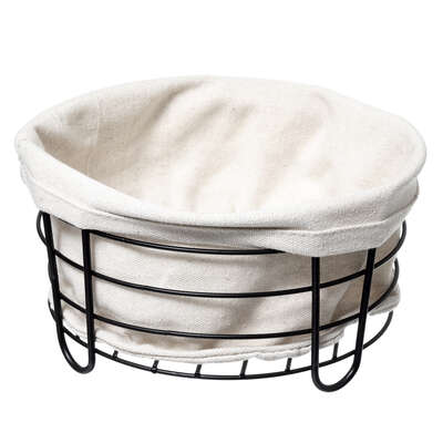 166287B   WHITE BASKET 25CM BISTR