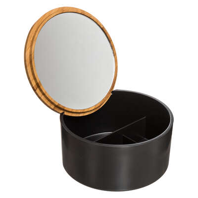 155985B BOITE MIROIR ROND NOIR NATUREO