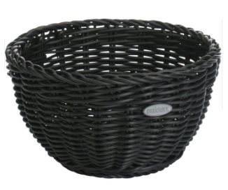 020603 191 01 small basket round, ca.18x10 cm black