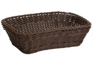 020600 061 01 basket oval, ca. 48x36x12 cm, brown