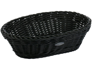 020873 191 01 oval basket, 23,5X16X6,5 cm, color black