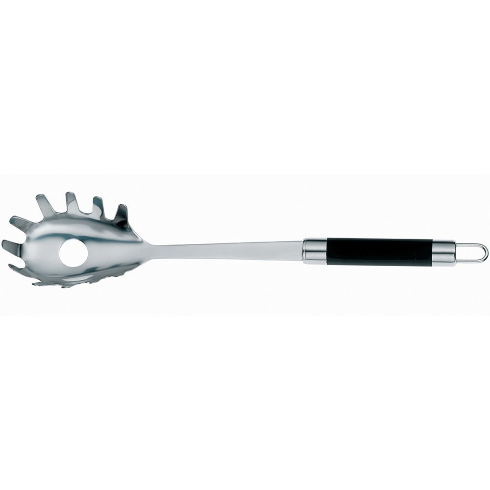 11229 Spaghetti spoon Bollita Stainless steel, black handle, 34cm l