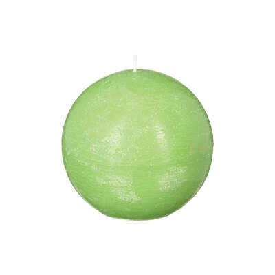 123062   GREEN RUSTIC BALL CANDLE D8