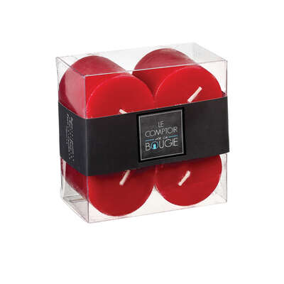 123139   RED RUSTIC VTV CANDLE S/4