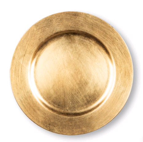 65425 ROUND GOLD CHARGER PLATE 33 CM