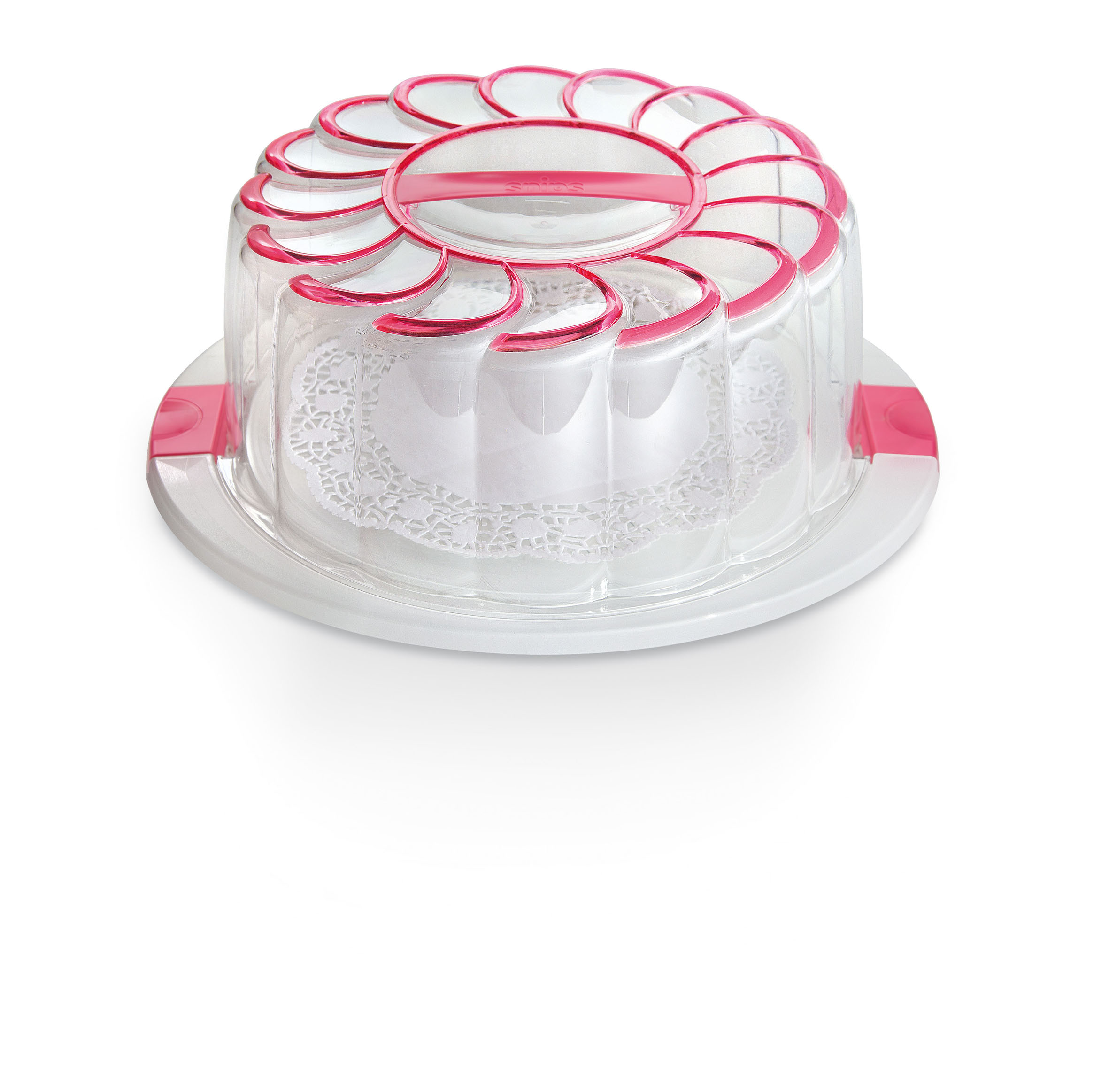 000160 CAKE HOLDER 28 cm PINK