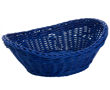 020961 781 01 Oval basket 23.5*18*6/8 navy blue