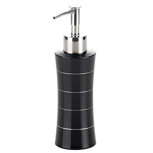 21533 Liquid soap dispenser Imara Stainless steel 18/10, 5,5cm Ø, 18,5cm h,175ml powder coated black