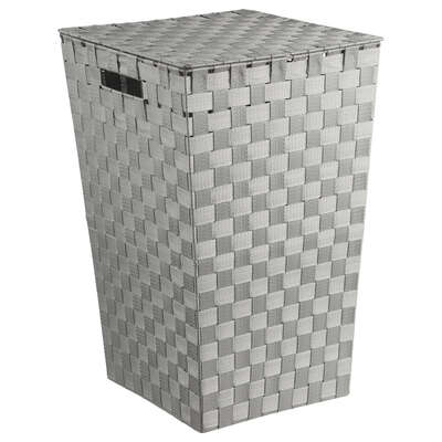 105751  WOVEN GREY LAUNDRY BASKET